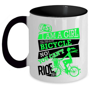 This Is My Bicycle Coffee Mug, I Am A Girl Accent Mug