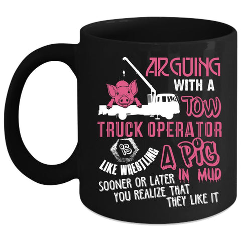 Tow Truck Operator Coffee Mug, Cool Gift For Trucker Coffee Cup