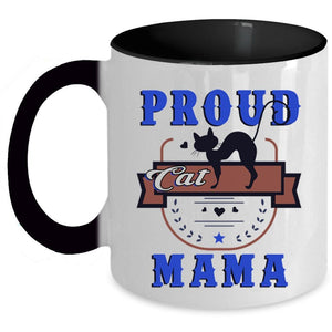 Awesome Gift For Cat Lover Coffee Mug, Proud Cat Mama Accent Mug