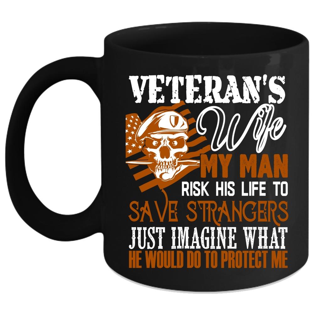 Veteran's Wife Coffee Mug, I Love My Veteran Coffee Cup