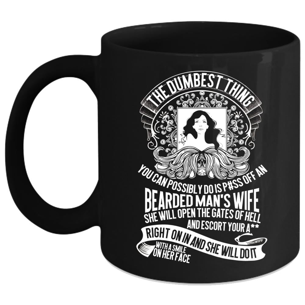 An Bearded Man's Wife Coffee Mug, Cool Gift For My Wife Coffee Cup