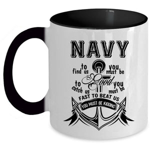 Awesome Gift For Sailor Coffee Mug, Navy Accent Mug