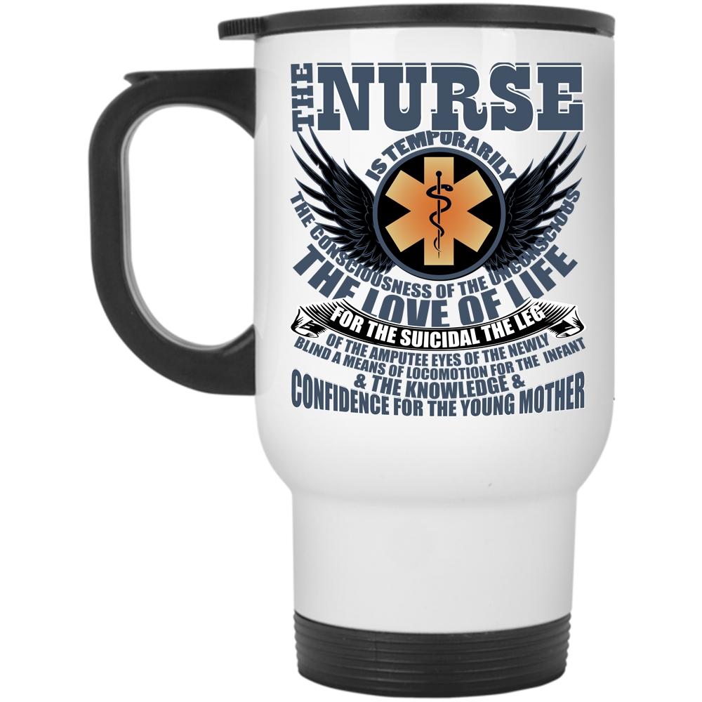 Awesome Gift For Nurses Travel Mug, The Nurse Is Temporarily Mug