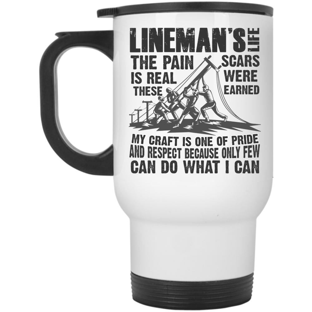 Awesome Gift For Linemen Travel Mug, Lineman's Life Mug