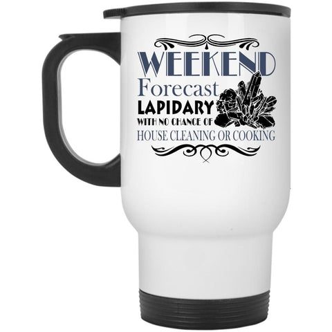 Awesome Jewelers Travel Mug, Weekend Forecasy Lapidary Mug