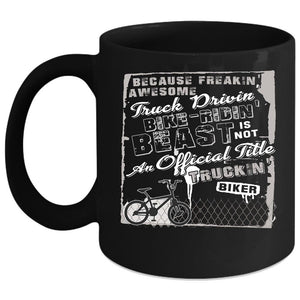 Truck Driving Coffee Mug, Bike Riding Coffee Cup