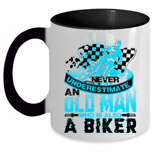 Awesome Gift For Grandfather Coffee Mug, An Old Man Is A Biker Accent Mug