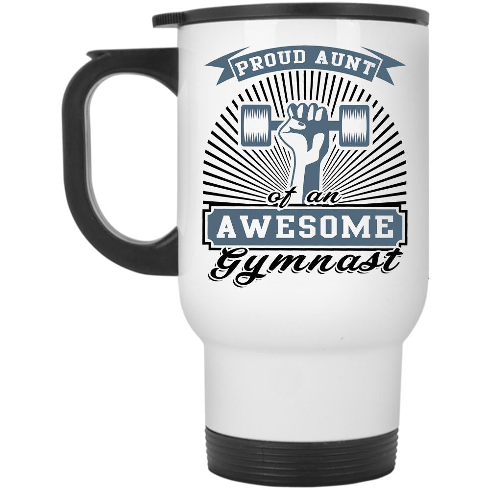 Awesome Gymnast Travel Mug, Proud Aunt Of An Awesome Gymnast Mug