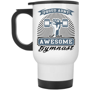 Awesome Gymnast Travel Mug, Proud Aunt Of An Awesome Gymnast Mug