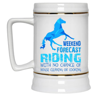 Weekend Forecast Riding Cup, Cool Riding Mug (Beer Mug)