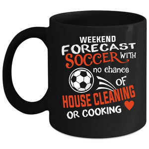 Weekend Forecast Soccer Coffee Mug, Gift For Soccer Player Coffee Cup