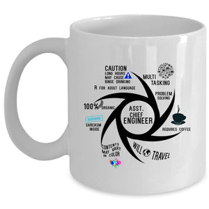 Assistant Chief Engineer Cup, Gift For Engineer Mug (Coffee Mug - White)