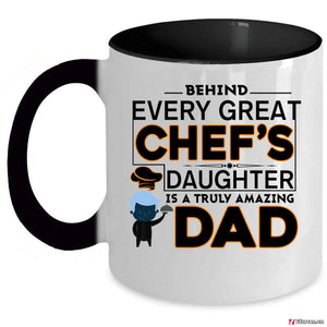 Truly Amazing Dad Coffee Mug, Great Chef's Daughter Accent Mug